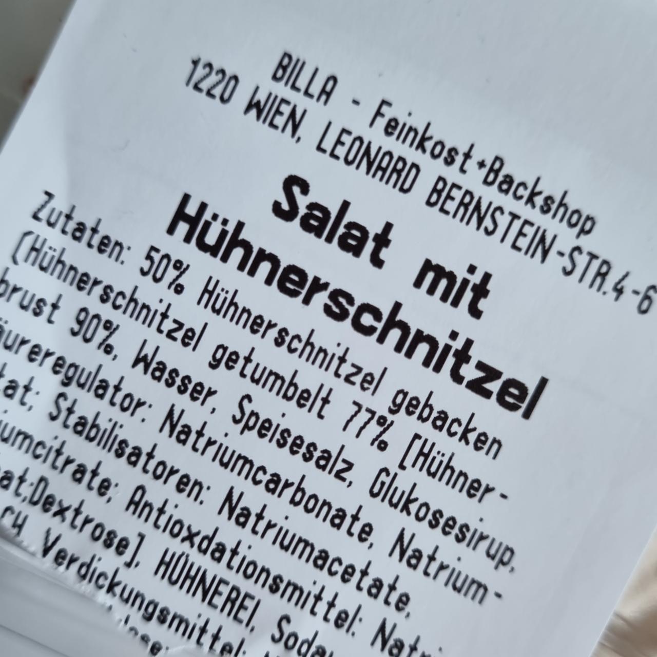 Fotografie - Salat mit Hühnerschnitzel Billa