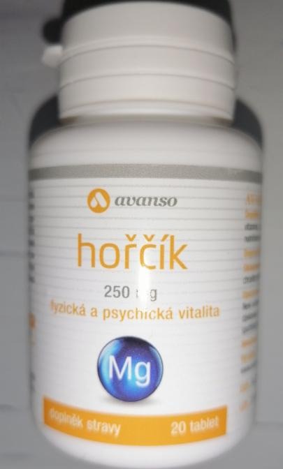 Fotografie - Hořčík 250mg AVANSO