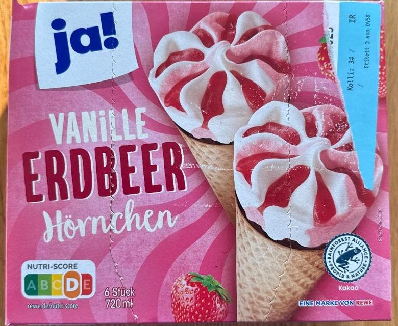 Fotografie - Vanille erdbeer hörnchen Ja!