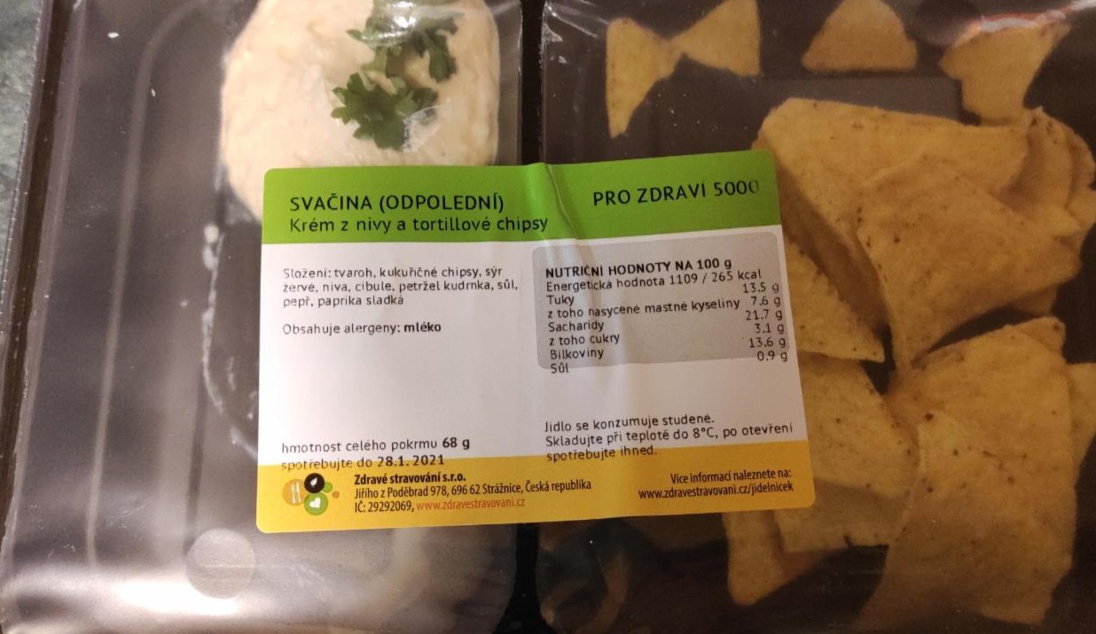 Fotografie - Krém z nivy a tortillové chipsy Zdravé stravování
