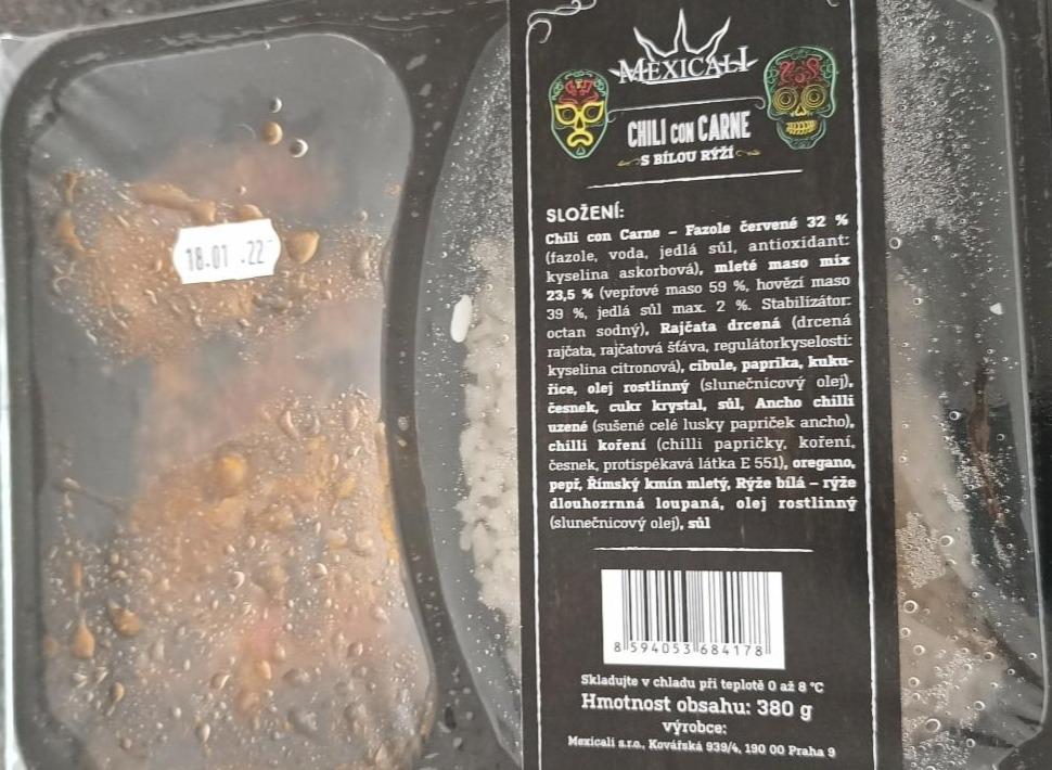 Fotografie - Chili con carne s bílou rýží Mexicali
