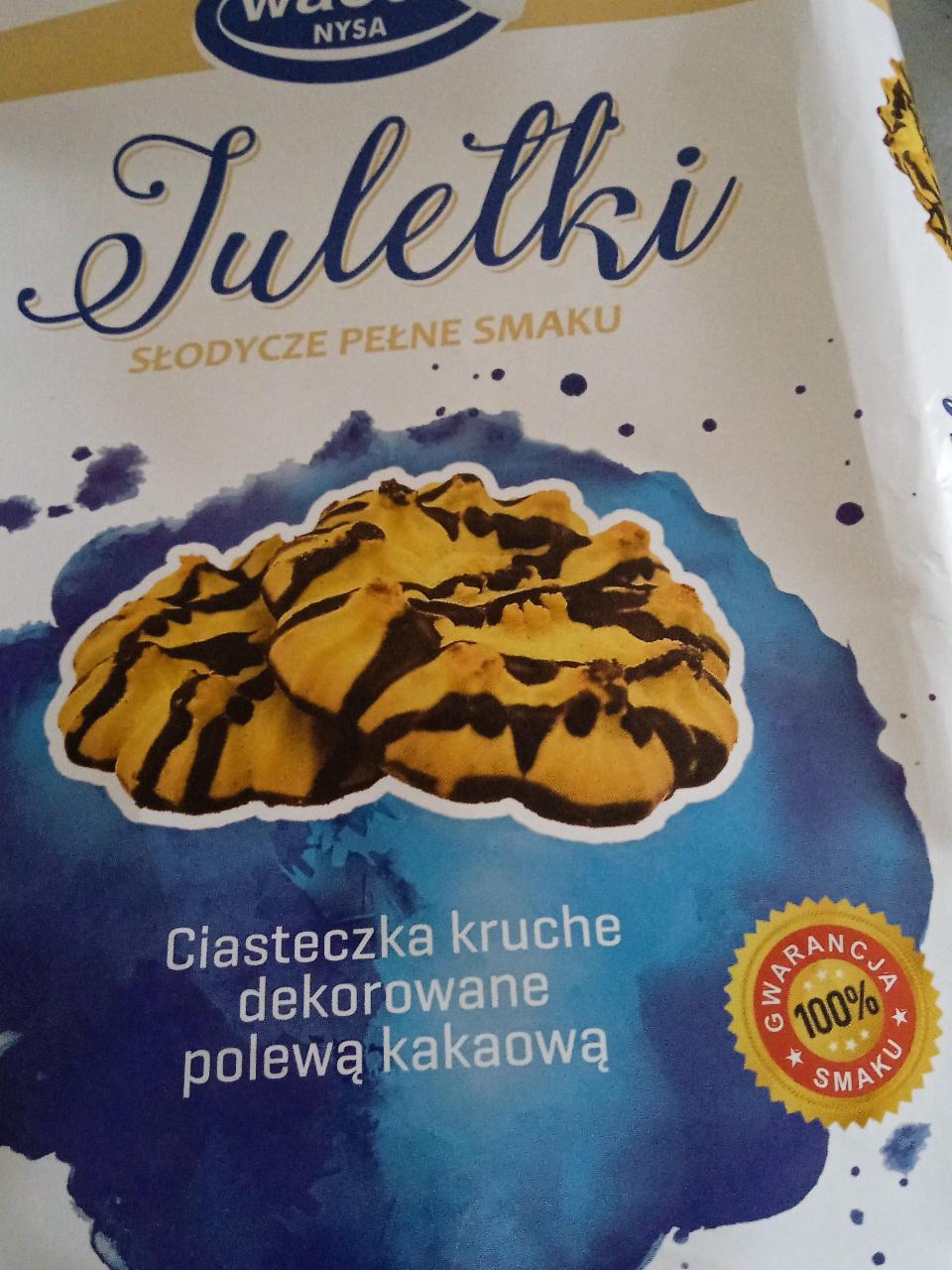 Fotografie - Juletki Ciastka kruche Juletki dekorowane polewą kakaową Wacuś