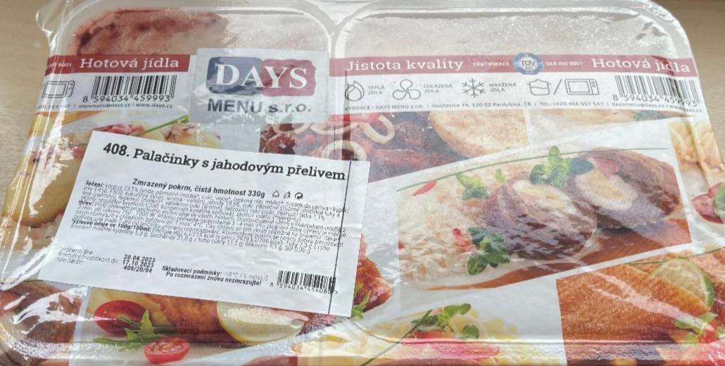 Fotografie - Palačinky s jahodovým přelivem Days menu