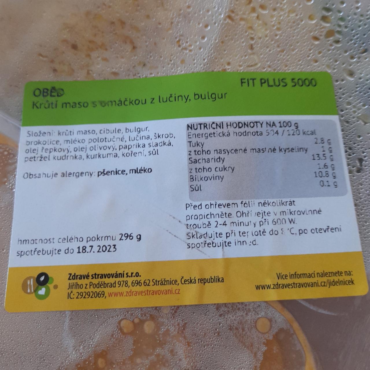 Fotografie - Krůtí maso s omáčkou z lučiny, bulgur Zdravé stravování