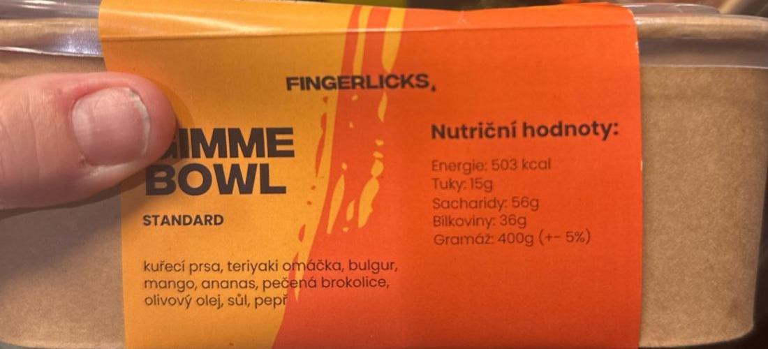 Fotografie - Gimmie bowl standart Fingerlicks