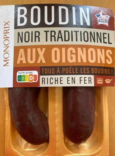 Fotografie - Boudin noir traditionnel aux oignons Monoprix