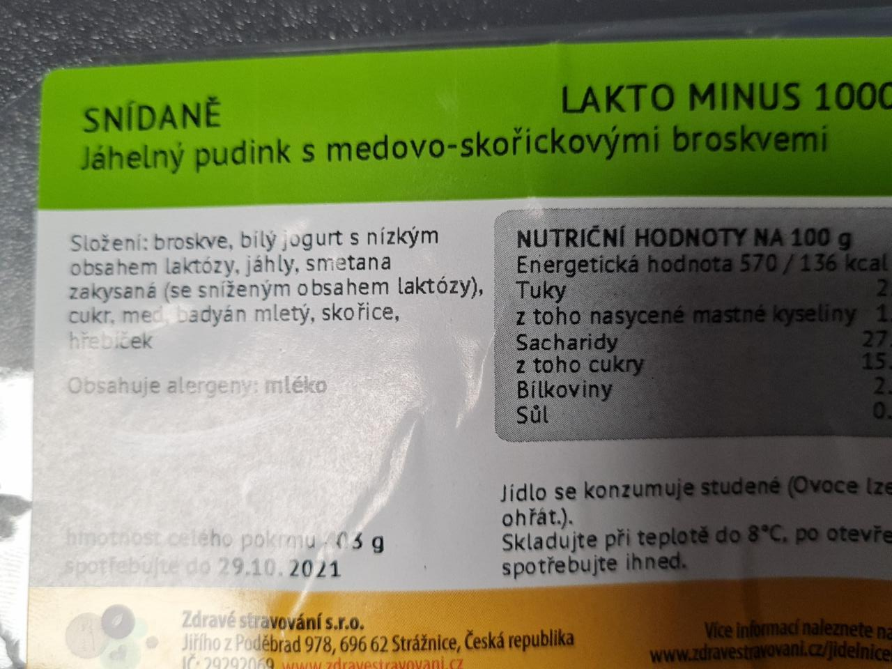 Fotografie - Jáhelný pudink s medovo-skořickovými broskvemi Zdravé stravování