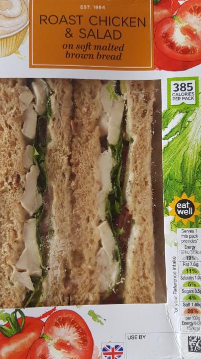 Fotografie - Roast Chicken Salad Sandwich Marks&Spencer