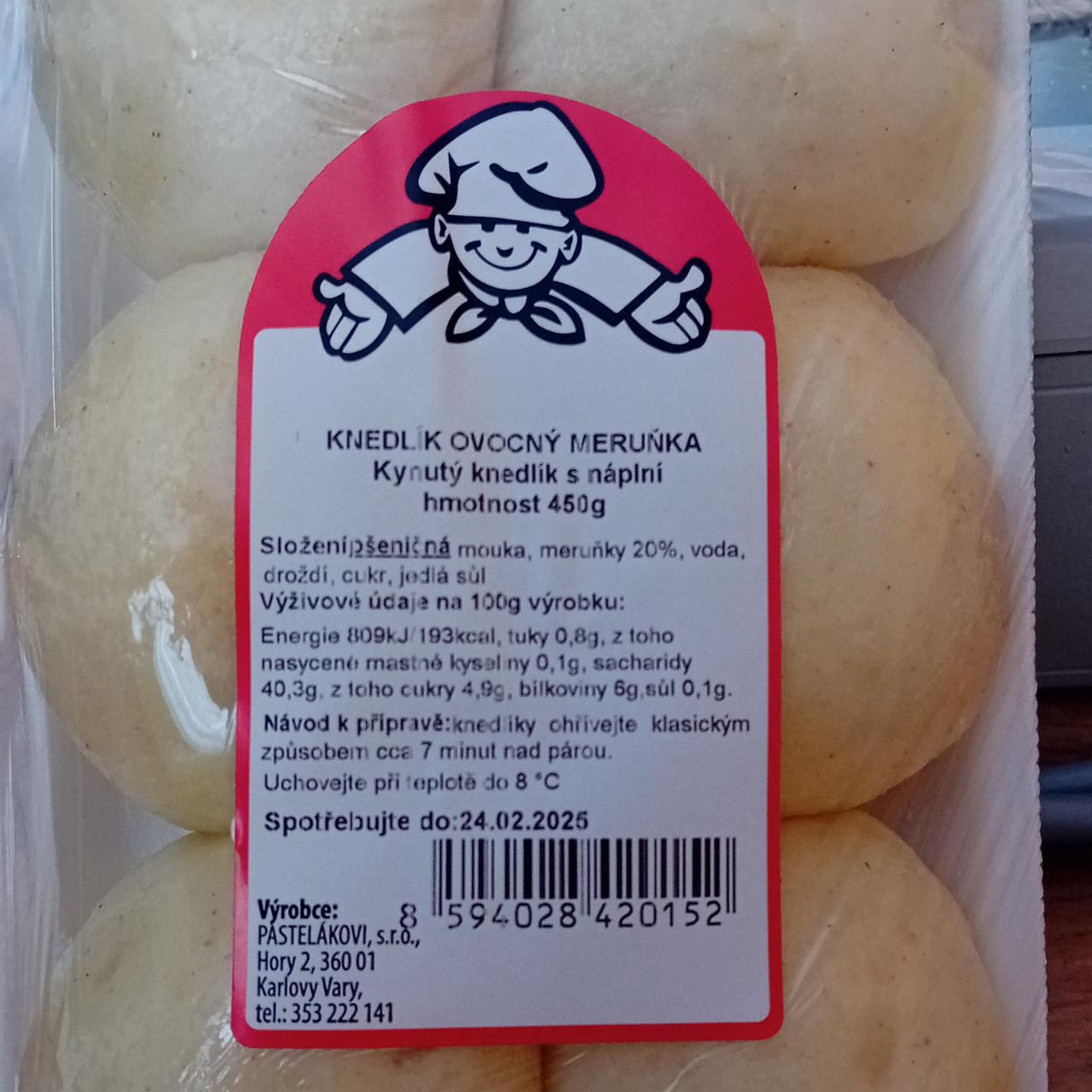 Fotografie - Knedlík ovocný meruňka Pastelákovi