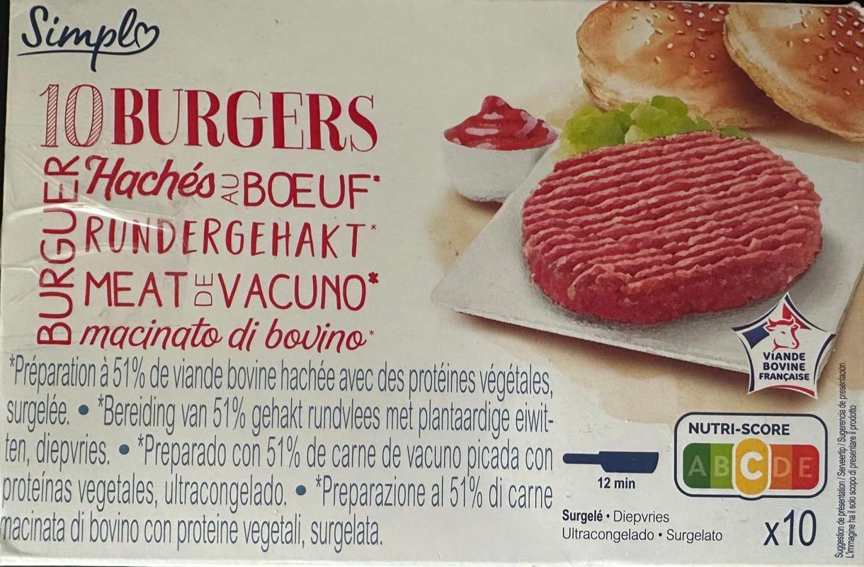 Fotografie - 10 burgers Simply Carrefour