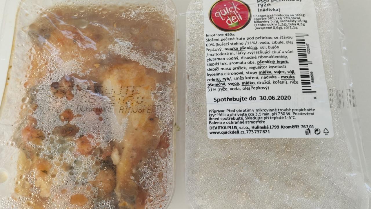 Fotografie - Pečené kuře pod peřinkou rýže quick deli