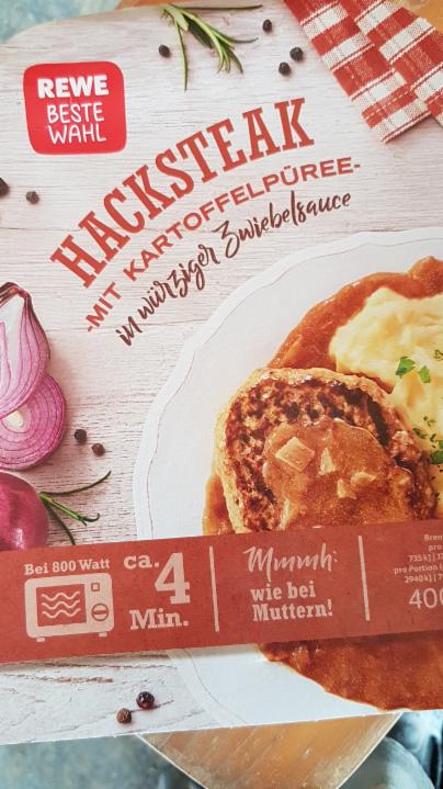 Fotografie - Hackensteak mit Kartoffelpüree