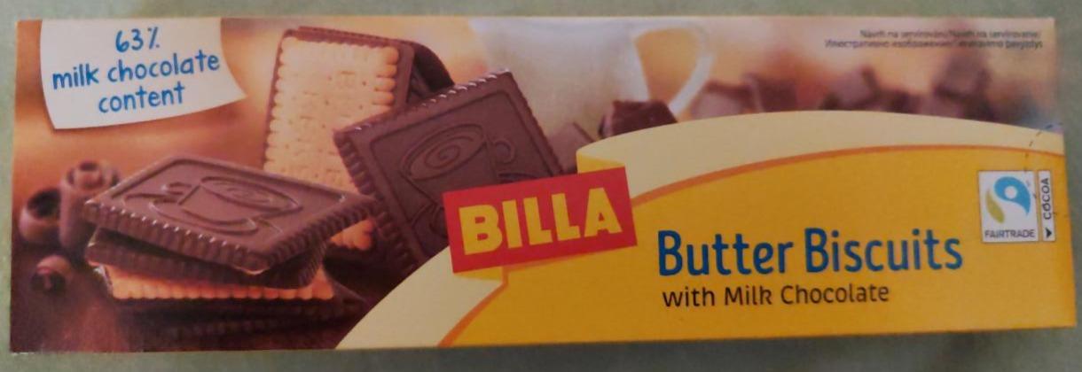 Fotografie - Butter biscuits with milk chocolate Billa