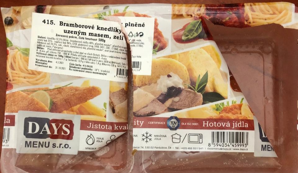 Fotografie - bramborové knedlíky s uzeným masem Days menu