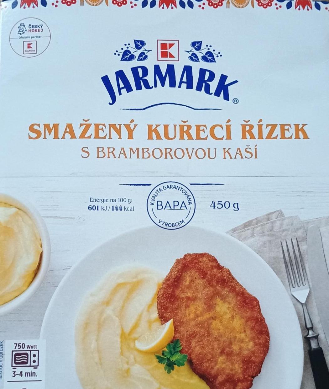 Fotografie - Smažený kuřecí řízek s bramborovu kaší Kaufland Jarmark