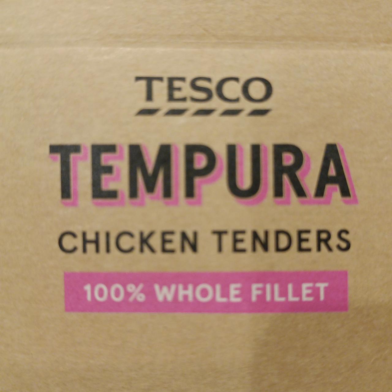 Fotografie - Tempura chicken tenders 100% whole fillet Tesco
