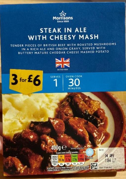Fotografie - Steak In Ale With Cheesy Mash Morrisons