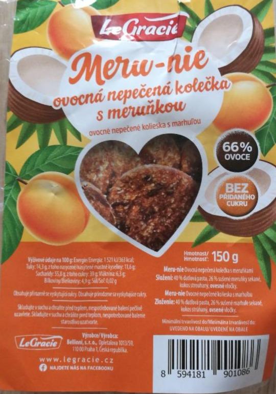 Fotografie - Meru-nie ovocná nepečená kolečka s meruňkou LeGracie