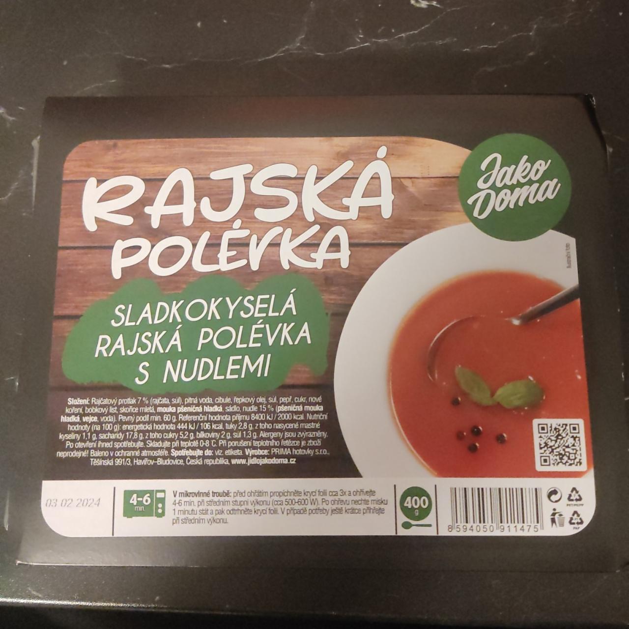 Fotografie - Rajská polévka Jako Doma