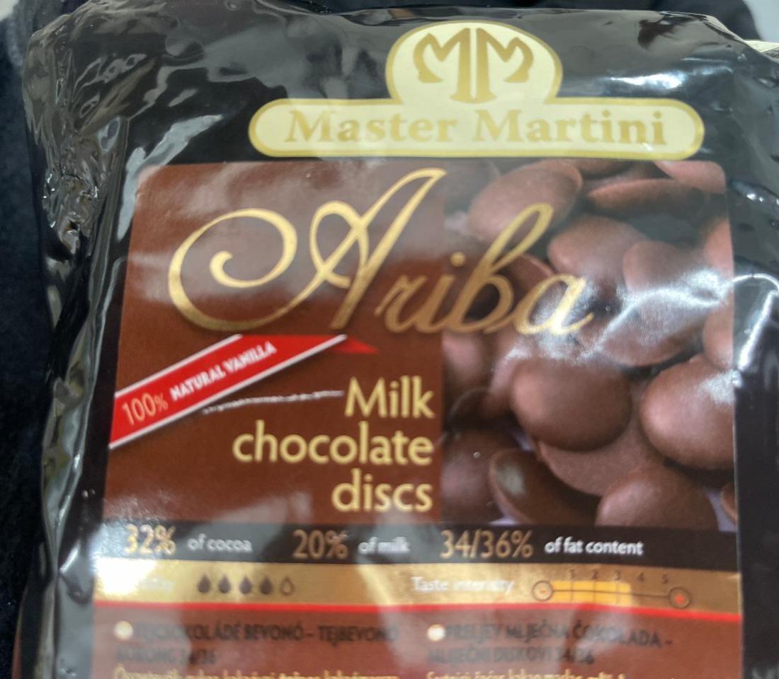 Fotografie - Ariba Milk chocolate discs Master Martini