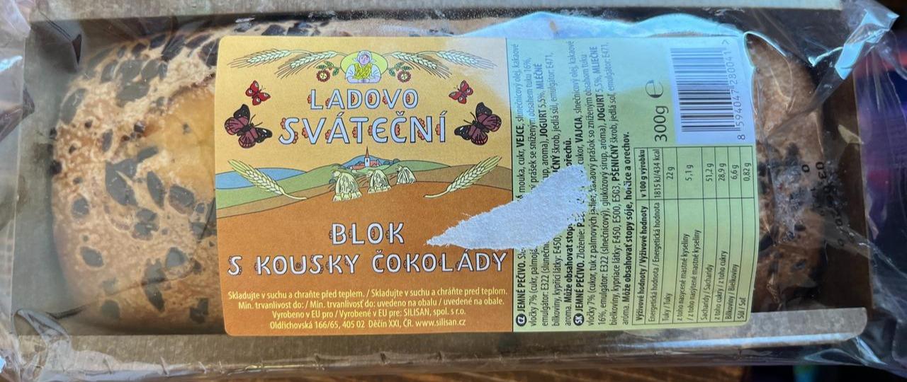 Fotografie - Blok s kousky čokolády ladovo sváteční Silisan