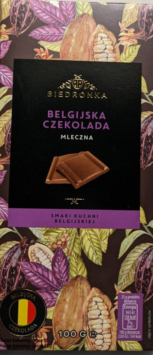 Fotografie - Belgijska czekolada Mleczna Biedronka