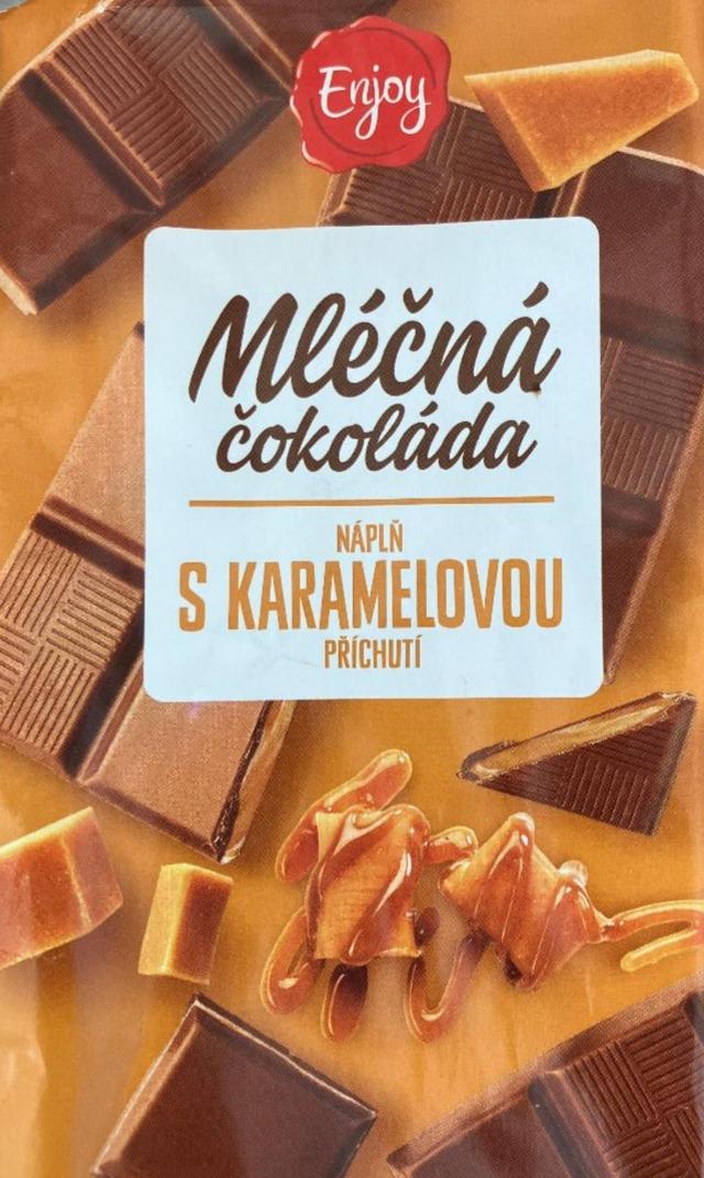 Fotografie - Mléčná čokoláda náplň s karamelovou příchutí Enjoy