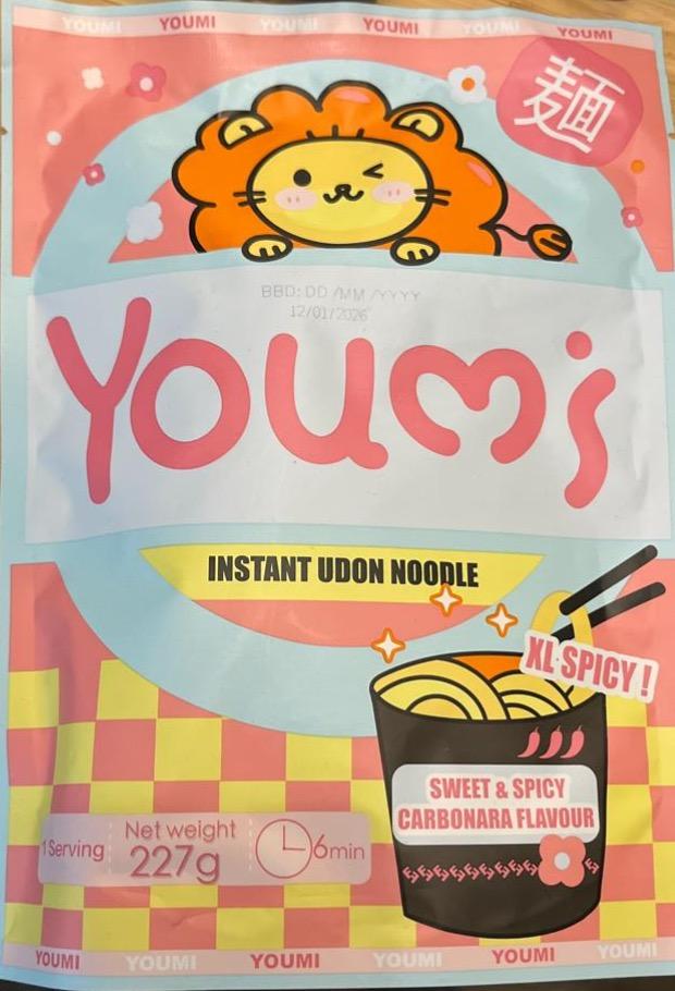 Fotografie - Instant udon noodle sweet&spicy carbonara Youmi