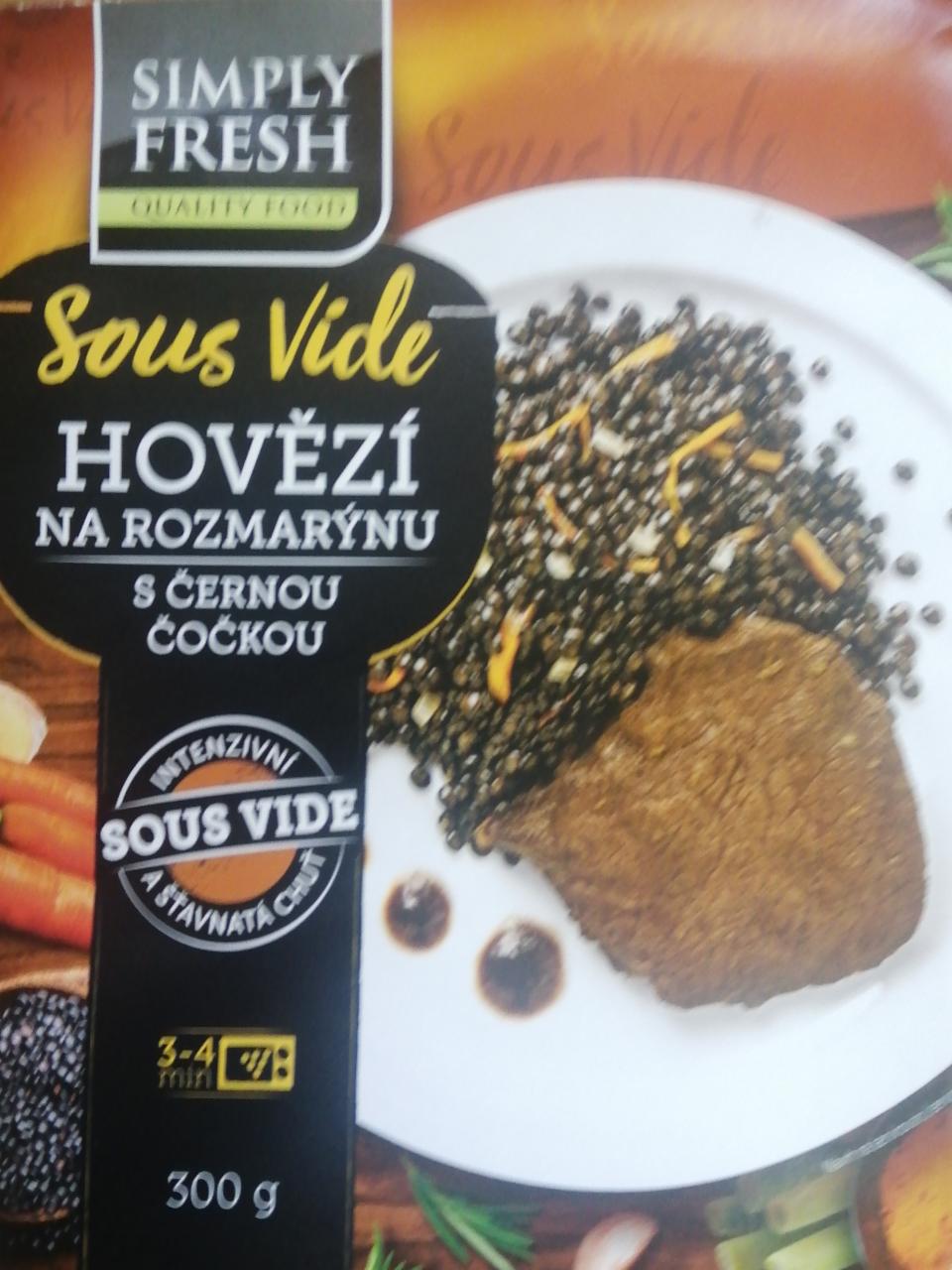 Fotografie - Sous Vide Hovězí na rozmarýnu s černou čočkou Simply Fresh