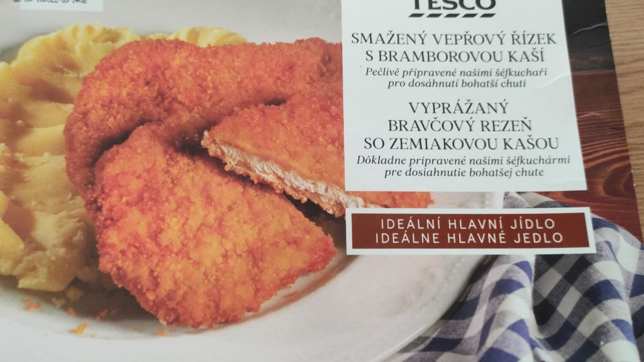 Fotografie - smažený vepřový řízek s br.kasi Tesco