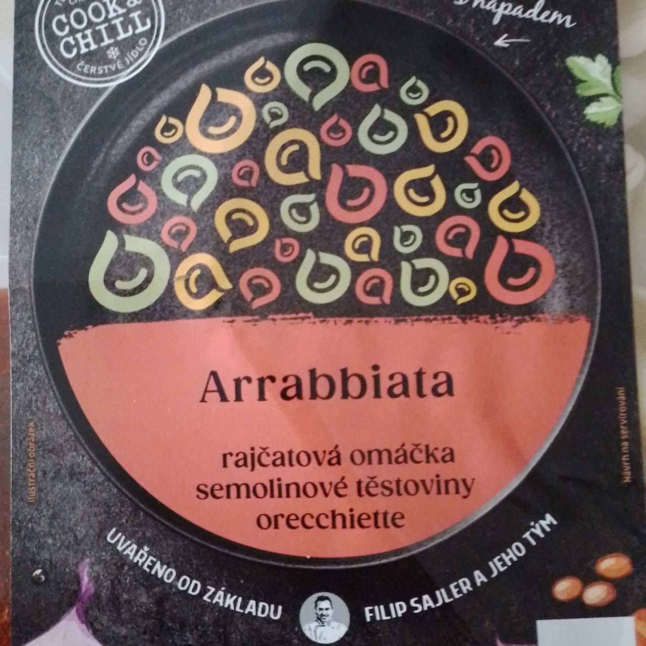 Fotografie - Arrabbiata rajčatová omáčka semolinové těstoviny orecchiette Cibule Bistro