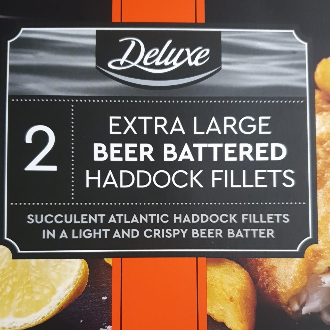 Fotografie - Extra large beer battered haddock fillets Deluxe
