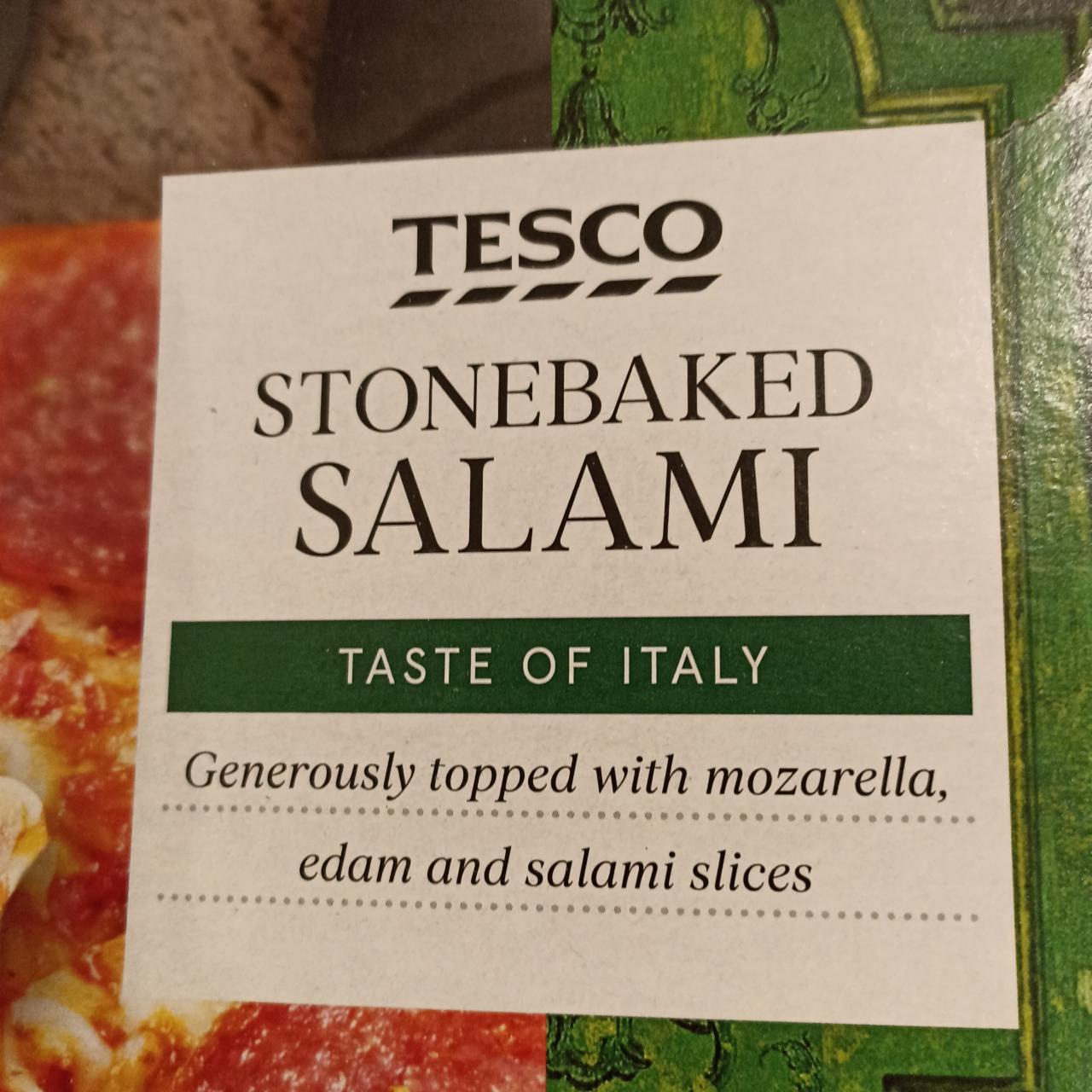 Fotografie - Stonebaked Pizza Salami Tesco