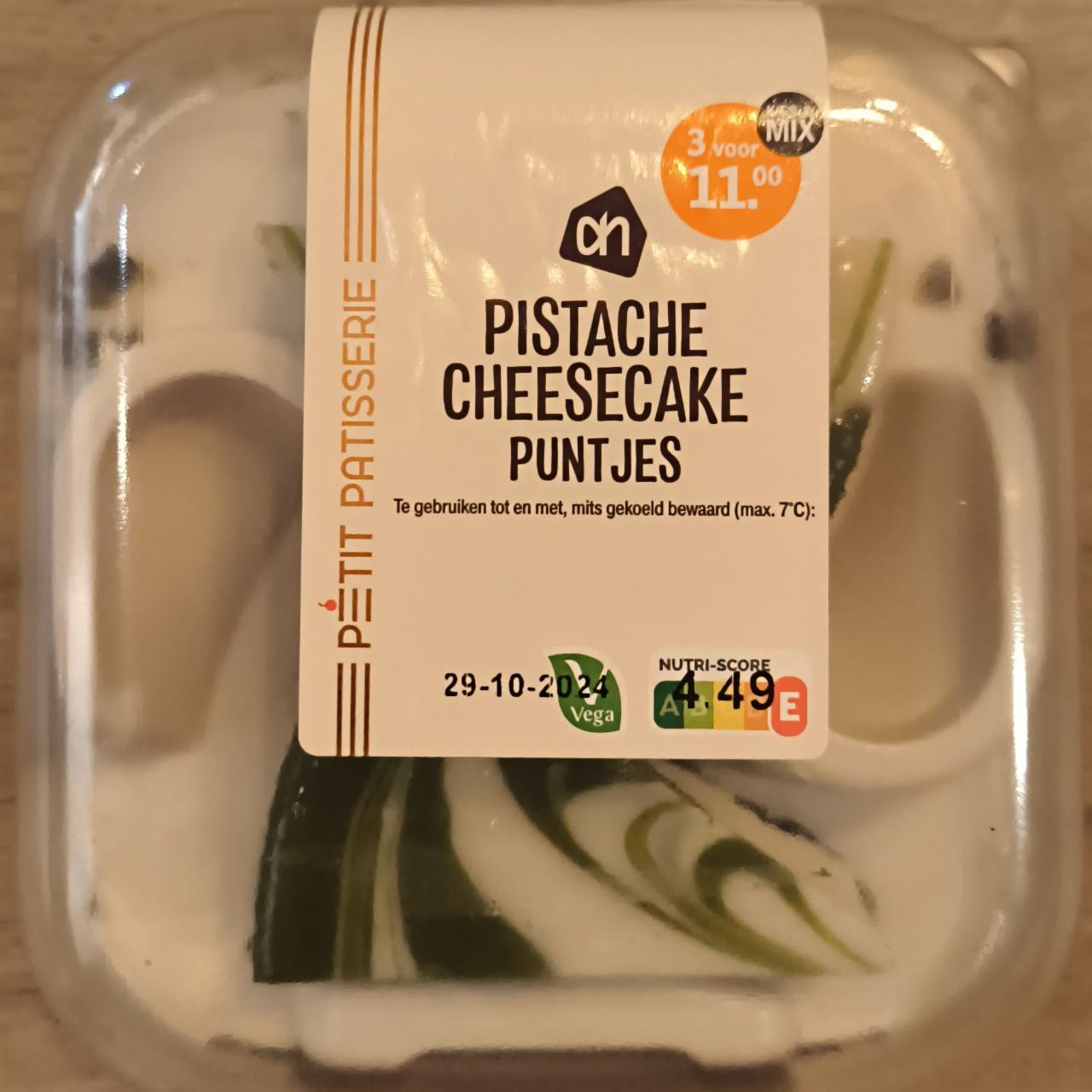 Fotografie - Pistache cheesecake puntjes Albert Heijn