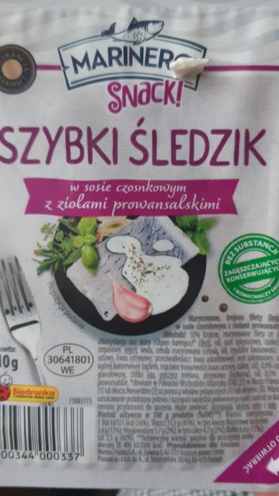 Fotografie - Szybki śledzik w sosie czosnkowym z ziołami prowansalskimi Marinero