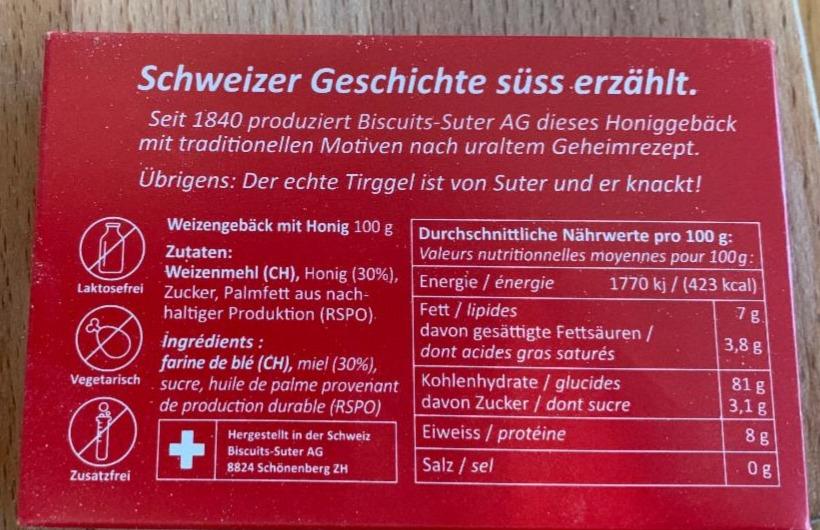 Fotografie - Suter Honig-Tirggel