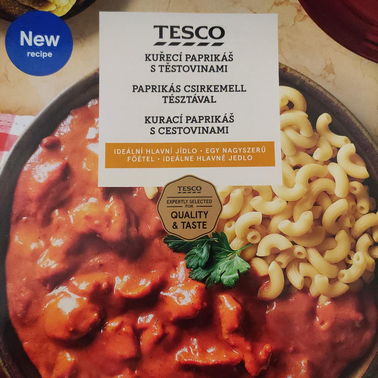 Fotografie - Kuřecí paprikáš s těstovinami Tesco