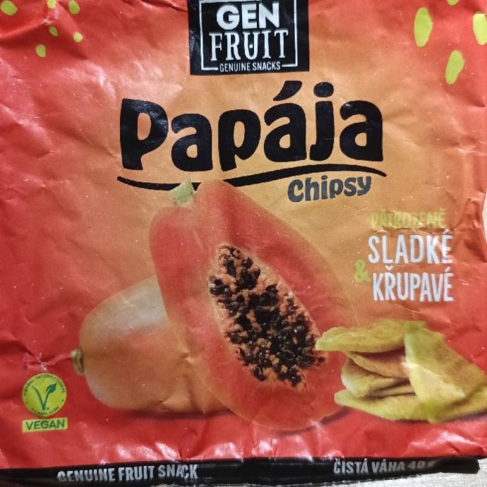 Fotografie - Papája chipsy GEN Fruit