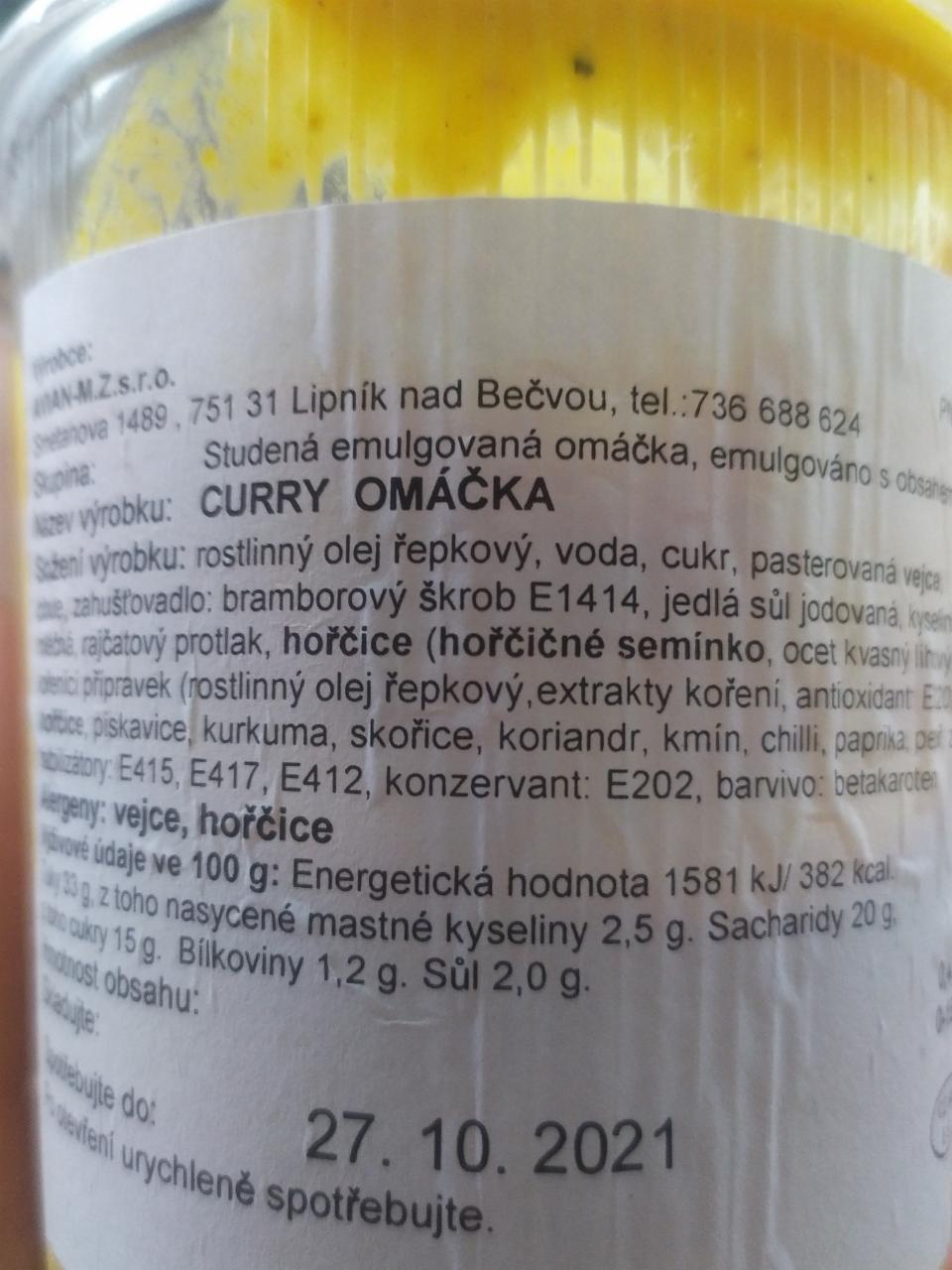 Fotografie - Curry omáčka