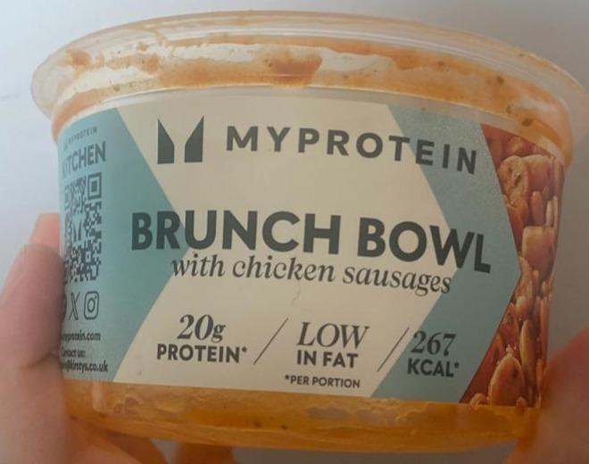 Fotografie - Brunch bowl with chicken sausages Myprotein