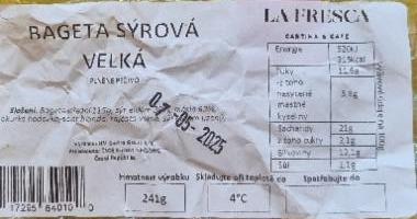 Fotografie - Bageta sýrová velká La Fresca
