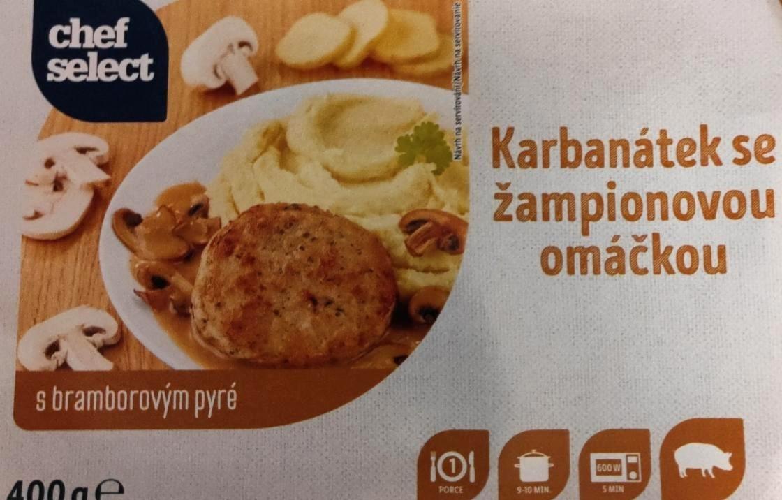 Fotografie - Karbanátek se žampionovou omáčkou s bramborovým pyré Chef Select