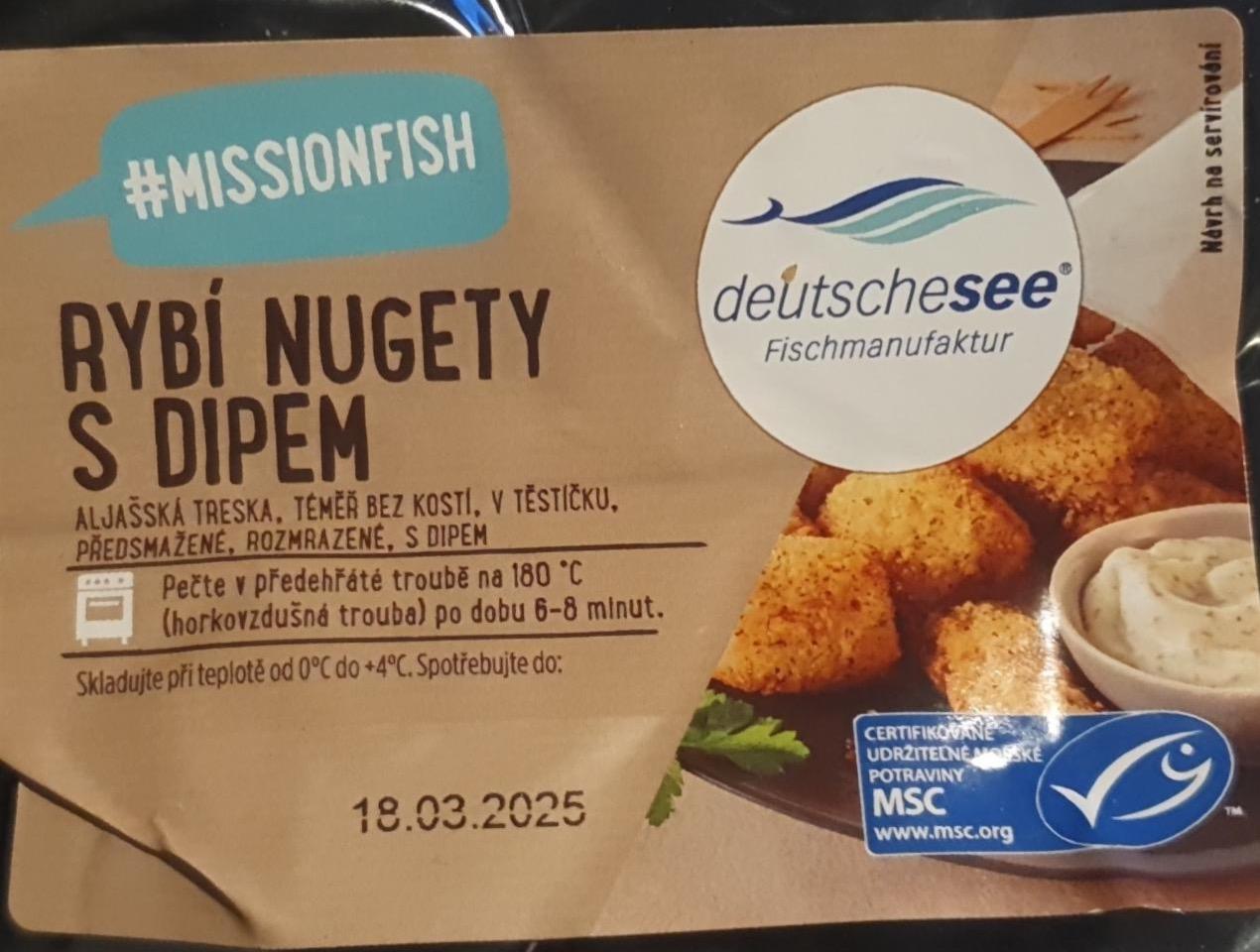 Fotografie - Rybí nugety s dipem DeutscheSee