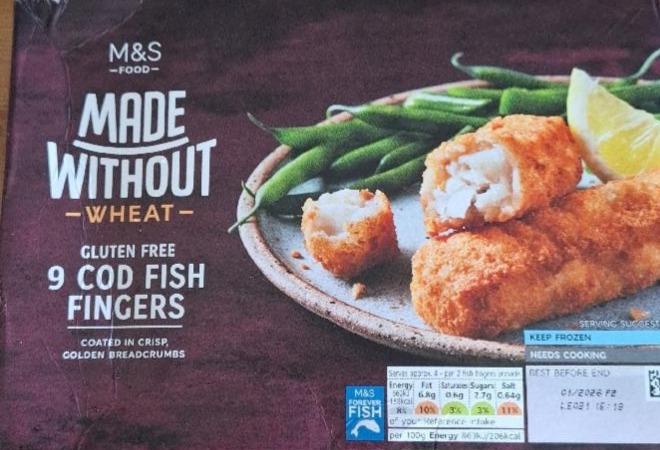 Fotografie - Made without wheat 9 cod fish fingers M&S Food