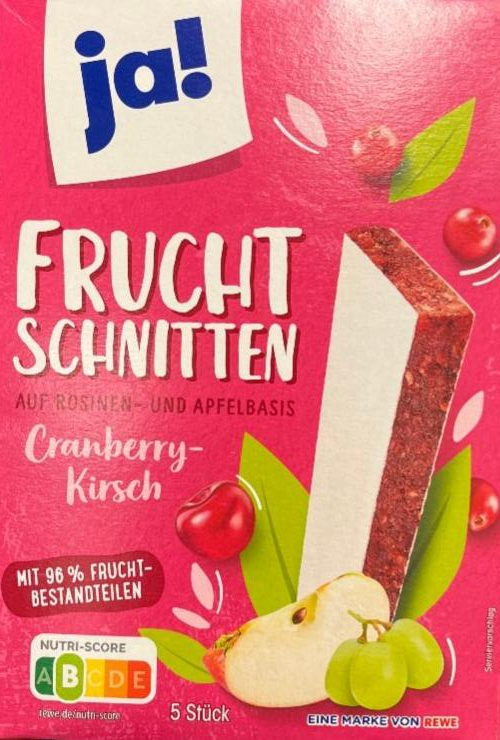 Fotografie - Frucht Schnitten Cranberry-Kirsch Ja!