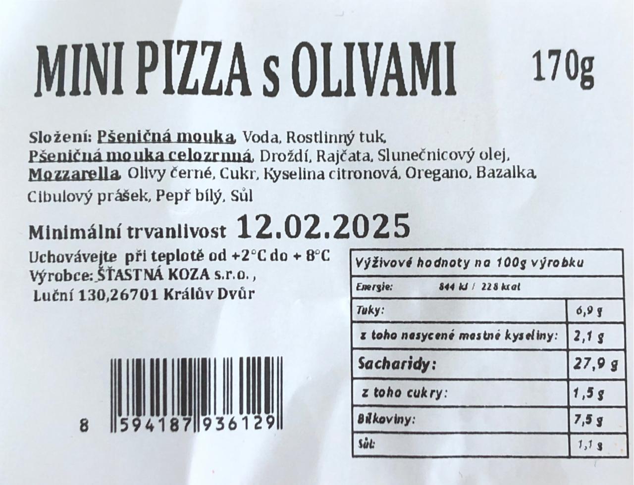 Fotografie - Mini pizza s olivami Šťastná koza