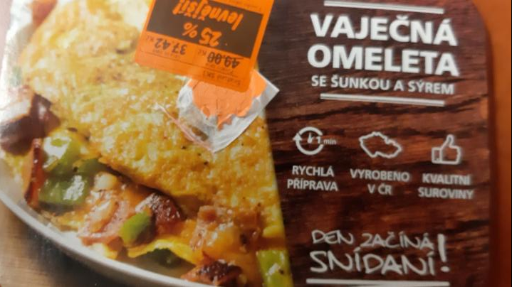 Fotografie - Vaječná omeleta se šunkou a sýrem Lidl